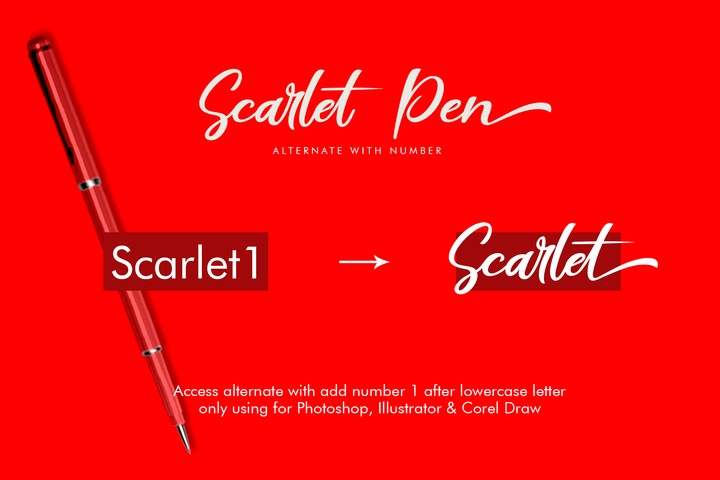 Пример шрифта Scarlet Pen #5